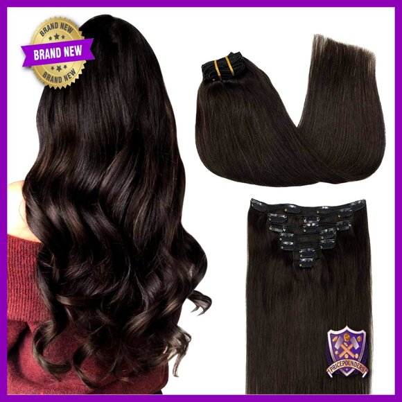 20 Inch Clip In Human Hair Extensions 120g 7 Pieces Remy Hair